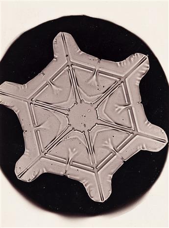 WILSON A. SNOWFLAKE BENTLEY (1865-1931) A group of 10 vintage snow crystals.